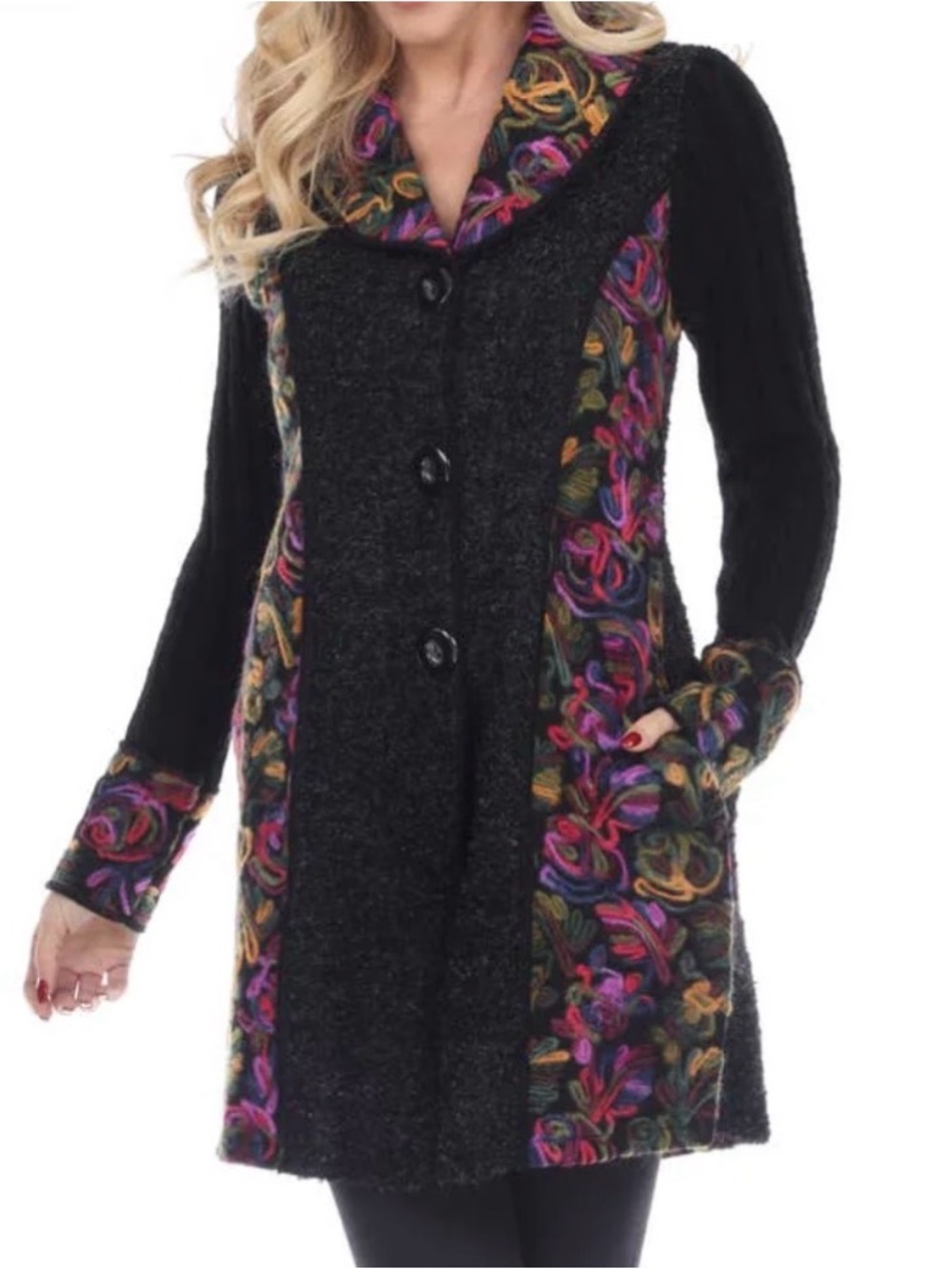 Kamana
Women's Jungle Queen Sweater Coat embroidered